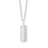 Thumbnail Image 1 of 0.08 CT. T.W. Certified Lab-Grown Diamond Dog Tag Necklace in Sterling Silver (F/VS2) - 22"