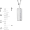 Thumbnail Image 3 of 0.08 CT. T.W. Certified Lab-Grown Diamond Dog Tag Necklace in Sterling Silver (F/VS2) - 22"