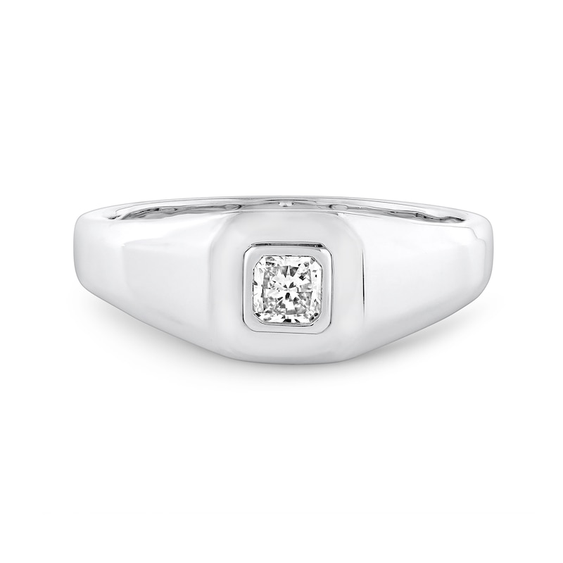 0.23 CT. T.W. Radiant-Cut Certified Lab-Grown Diamond Solitaire Ring in Sterling Silver (F/VS2)