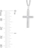 Thumbnail Image 2 of 0.06 CT. T.W. Certified Lab-Grown Diamond Solitaire Cross Necklace in Sterling Silver (F/VS2) - 22"