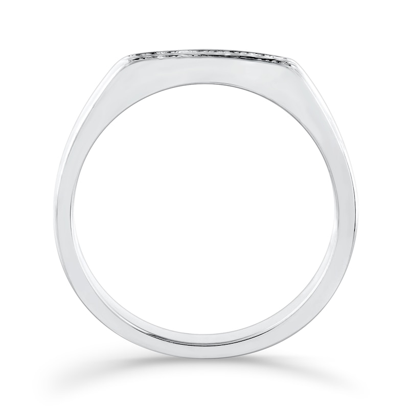 0.085 CT. T.W. Certified Lab-Grown Diamond Two-Row Ring in Sterling Silver (F/VS2)