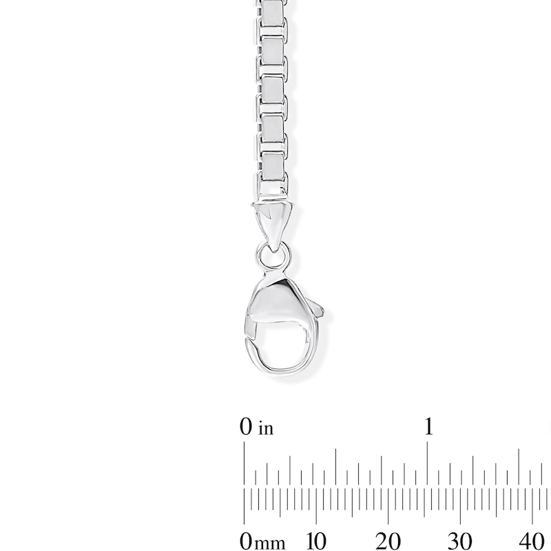 0.18 CT. T.W. Certified Lab-Grown Diamond Station Box Chain Bracelet in Sterling Silver (F/VS2) - 8.25"