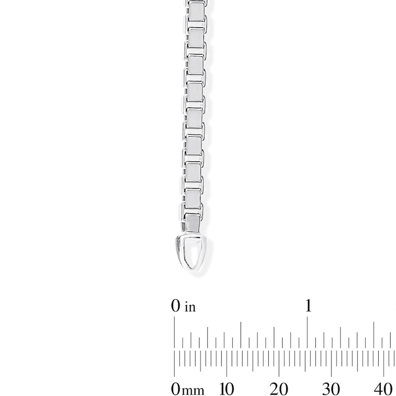 0.18 CT. T.W. Certified Lab-Grown Diamond Station Box Chain Bracelet in Sterling Silver (F/VS2) - 8.25"
