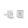 Thumbnail Image 1 of 0.18 CT. T.W. Square-Cut Certified Lab-Grown Diamond Solitaire Stud Earrings in Sterling Silver (F/VS2)