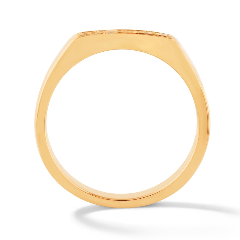 0.085 CT. T.W. Certified Lab-Grown Diamond Two-Row Ring in Sterling Silver with 14K Gold Plate (F/VS2)