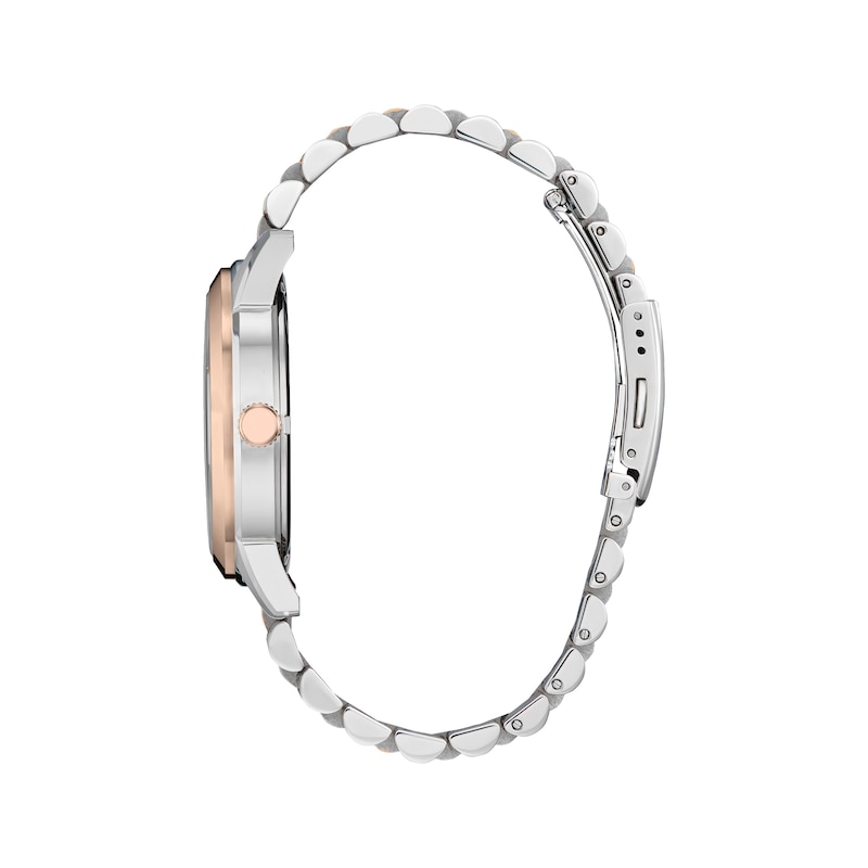 Men's Citizen Eco-Drive® Dress Classic Rolan Two-Tone IP Watch with Brown Dial (Model: AW0156-57X)