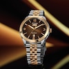 Thumbnail Image 3 of Men’s Citizen Eco-Drive® Dress Classic Rolan Two-Tone IP Watch with Brown Dial (Model: AW0156-57X)