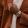 Thumbnail Image 4 of Men’s Citizen Eco-Drive® Dress Classic Rolan Two-Tone IP Watch with Brown Dial (Model: AW0156-57X)