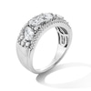 Thumbnail Image 5 of 1.50 CT. T.W. Oval and Pear-Shaped Certified Lab-Grown Diamond Fashion Ring in Sterling Silver (F/SI2)
