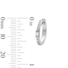 Thumbnail Image 3 of 0.15 CT. T.W. Baguette and Round Certified Lab-Grown Diamond Pavé Hoop Earrings in Sterling Silver (F/VS2)