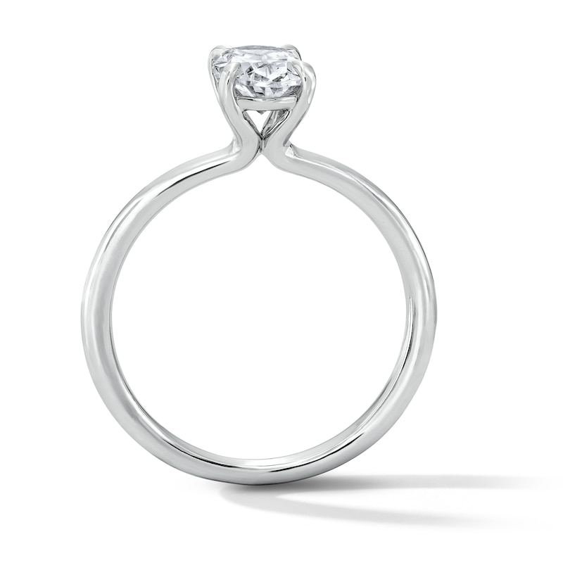 1.00 CT. Certified Oval Lab-Grown Diamond Solitaire Engagement Ring 14K White Gold (F/VS2)