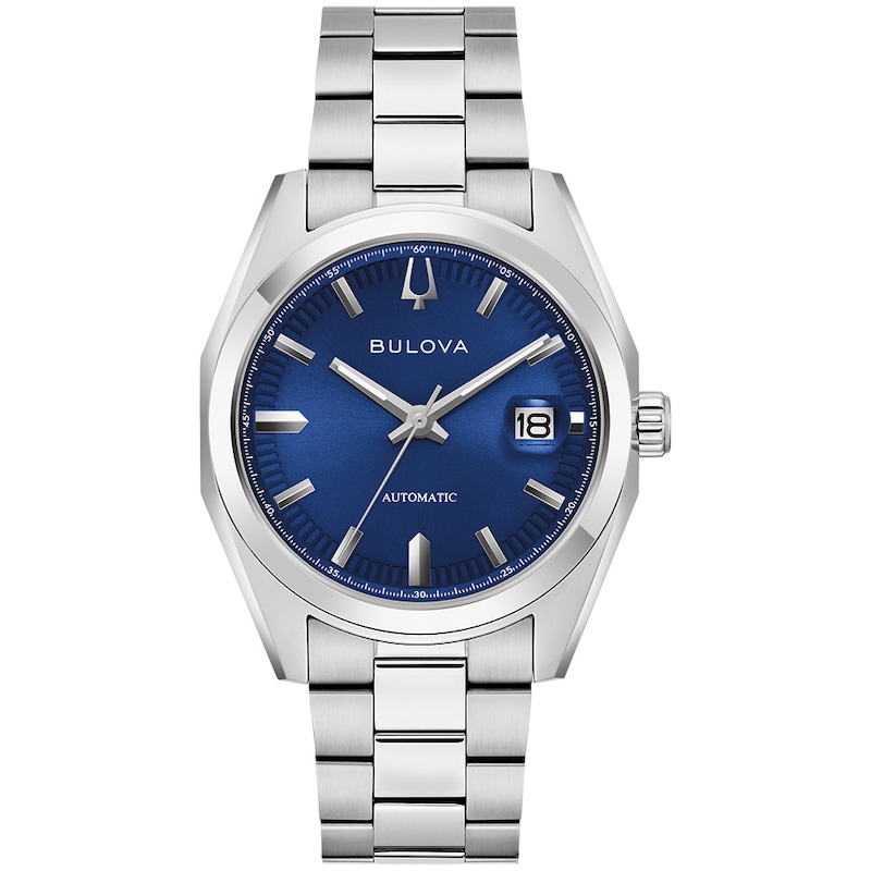 Men's Bulova Dress Classic Surveyor Automatic Watch with Blue Dial (Model: 96B436)