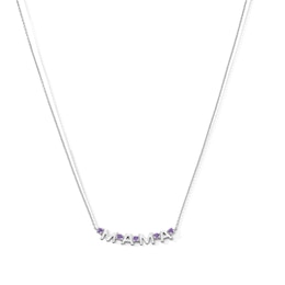 Amethyst "MAMA" Necklace in Sterling Silver - 17"