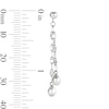 Thumbnail Image 3 of Cultured Pearl Mirror Chain Drop Earrings in Sterling Silver