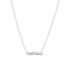 Cultured Pearl "Mama" Necklace in Sterling Silver - 18"