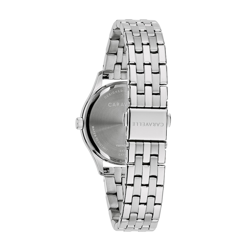 Ladies' Caravelle by Bulova Dress Quartz Stainless Steel Watch with Aqua Dial (Model: 43M124)