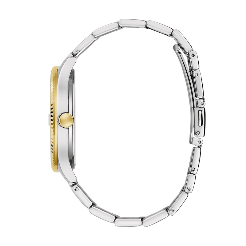 Men's Caravelle by Bulova Dress Quartz Two-Tone IP Stainless Steel Watch with Green Dial (Model: 45B162)