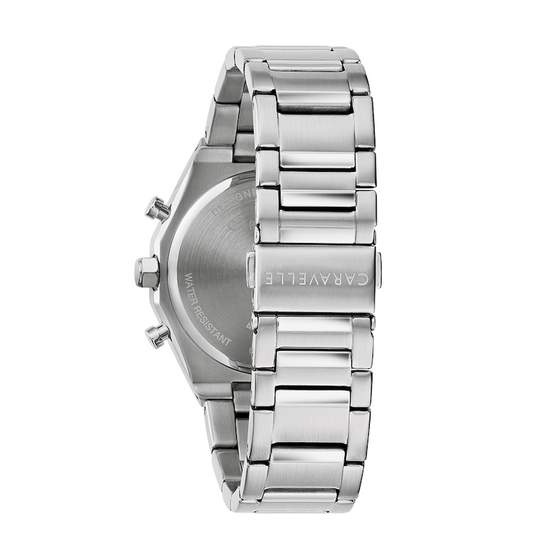 Men's Caravelle by Bulova Dress Chronograph Stainless Steel Watch with Gray Dial (Model: 43A158)