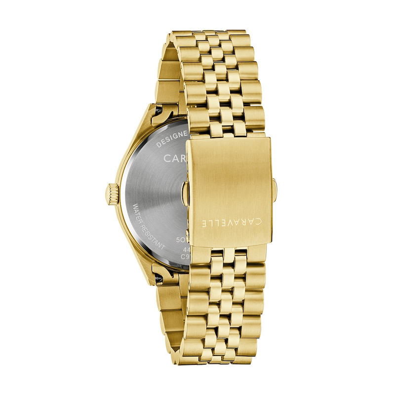 Men's Caravelle by Bulova Classic Gold-Tone IP Stainless Steel Watch with Champagne Dial (Model: 44B132)