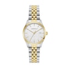 Thumbnail Image 1 of Ladies' Caravelle by Bulova Classic Quartz Two-Tone IP Stainless Steel Watch with Silver-White Dial (Model: 45M121)
