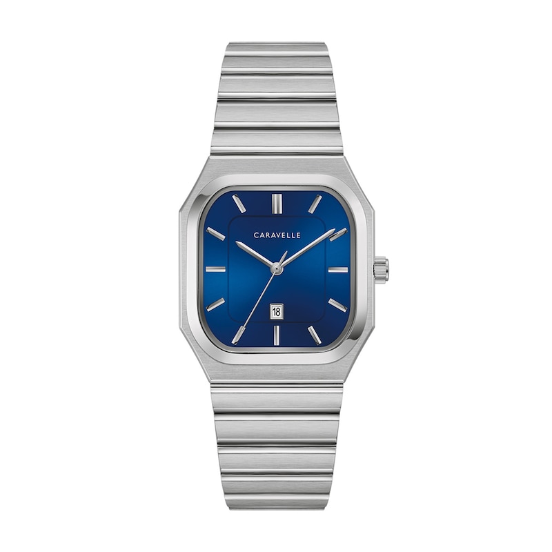 Men's Caravelle by Bulova Vintage Dress Quartz Stainless Steel Watch with Blue Dial (Model: 43B176)