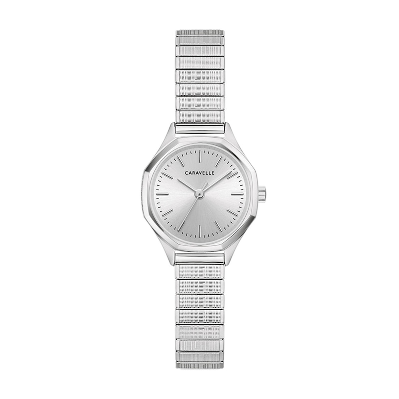 Ladies' Caravelle by Bulova Vintage Dress Quartz Stainless Steel Watch with Silver-White Dial (Model: 43L226)