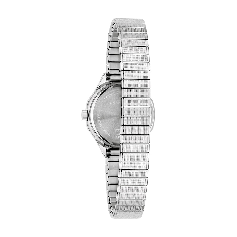 Main Image 3 of Ladies' Caravelle by Bulova Vintage Dress Quartz Stainless Steel Watch with Silver-White Dial (Model: 43L226)