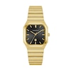 Thumbnail Image 1 of Men's Caravelle by Bulova Vintage Dress Quartz Gold-Tone IP Stainless Steel Watch with Black Dial (Model: 44B131)