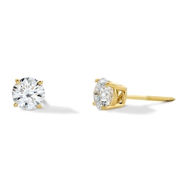 1.00 CT. T.W. Certified Lab-Grown Diamond Solitaire Stud Earrings in 14K Gold (F/VS2)
