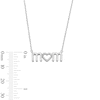 Thumbnail Image 4 of 0.10 CT. T.W. Certified Lab-Grown Diamond "MOM" Heart Necklace in Sterling Silver - 18"