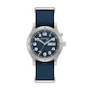 Thumbnail Image 1 of Men's Caravelle by Bulova Field Light Up Stainless Steel Watch with Dark Blue Dial (Model: 43C126)