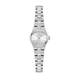 Ladies' Caravelle by Bulova Vintage Dress Quartz Stainless Steel Watch with Silver-Champagne Dial (Model: 43L228)