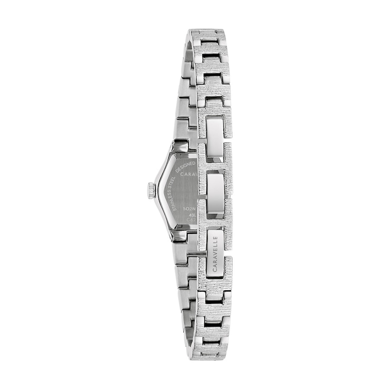 Main Image 3 of Ladies' Caravelle by Bulova Vintage Dress Quartz Stainless Steel Watch with Silver-Champagne Dial (Model: 43L228)