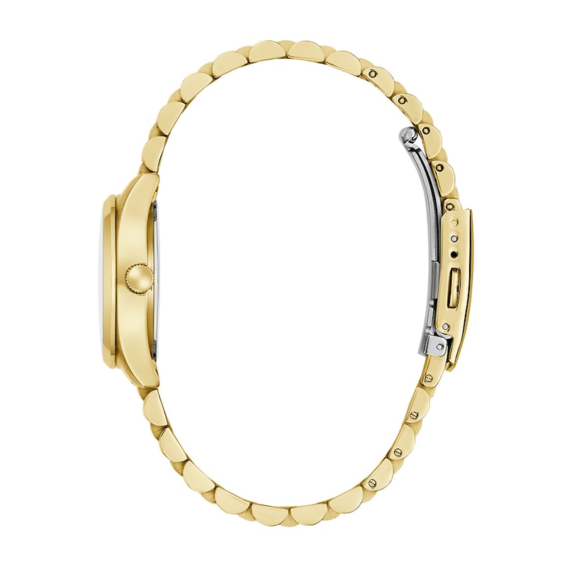 Ladies' Caravelle by Bulova Classic Gold-Tone IP Stainless Steel Watch with Champagne Dial (Model: 44M117)