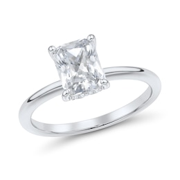 1.75 CT. T.W. Radiant-Cut Certified Lab-Grown Diamond Solitaire Engagement Ring in 14K White Gold (F/VS2)
