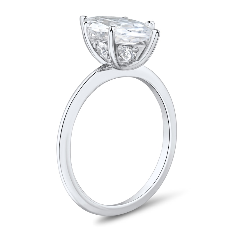 2.75 CT. T.W. Marquise-Cut Certified Lab-Grown Diamond Solitaire Engagement Ring 14K White Gold (F/VS2)