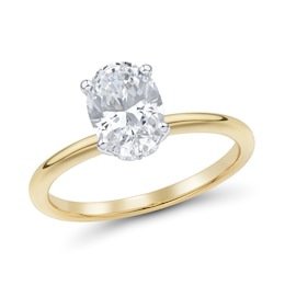 1.75 CT. T.W. Oval Certified Lab-Grown Diamond Solitaire Engagement Ring in 14K Gold (F/VS2)