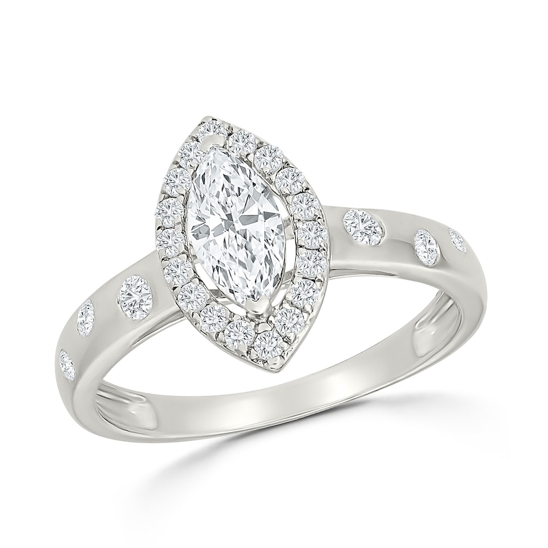 0.95 CT. T.W. Certified Lab-Grown Diamond Bridal Set 10K White Gold (F/VS2)