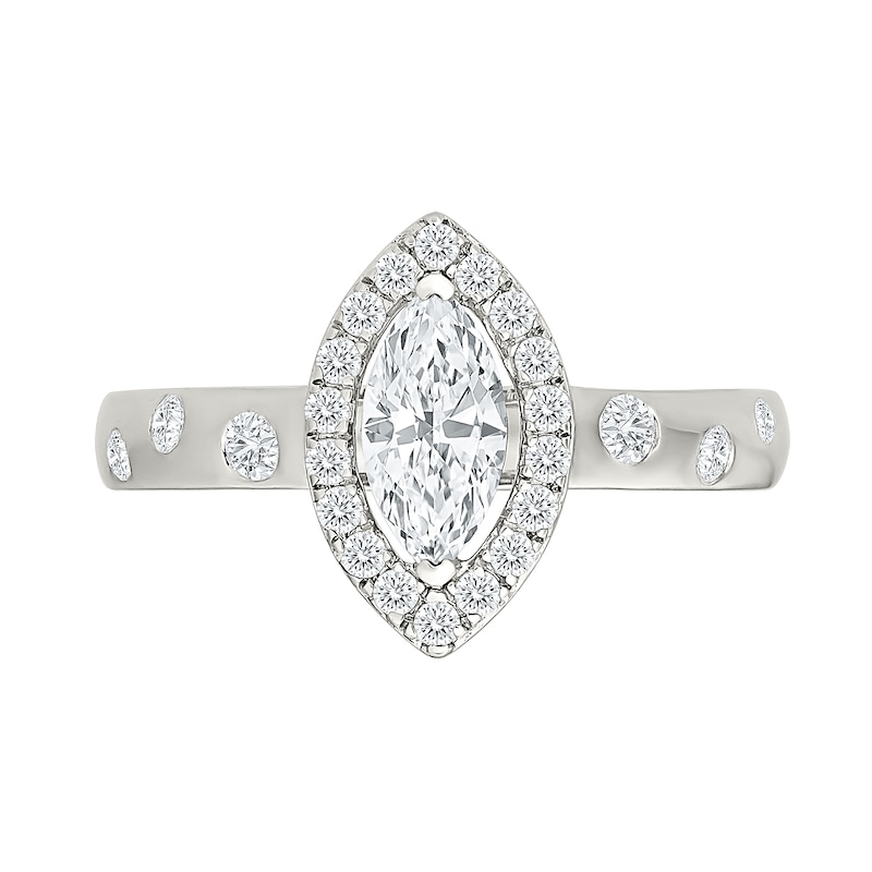 0.95 CT. T.W. Certified Lab-Grown Diamond Bridal Set 10K White Gold (F/VS2)