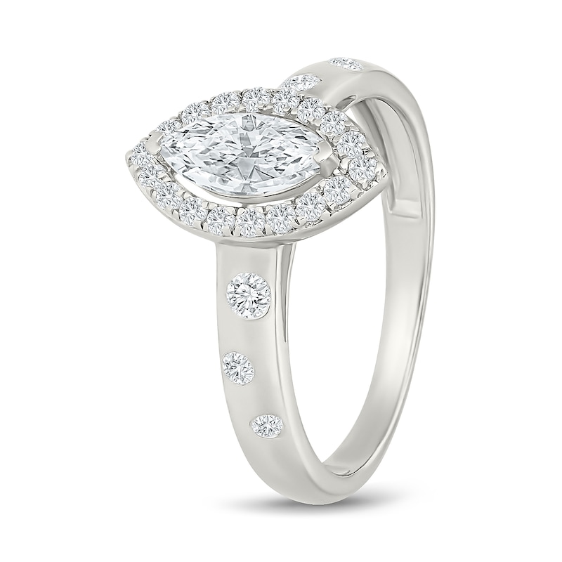 0.95 CT. T.W. Certified Lab-Grown Diamond Bridal Set 10K White Gold (F/VS2)