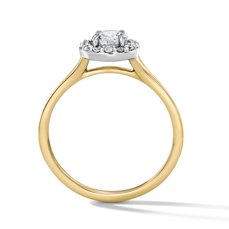 Main Image 3 of 0.60 CT. T.W. Canadian Certified Halo Diamond Engagement Ring in 14K Two-Tone Gold (I/I1)