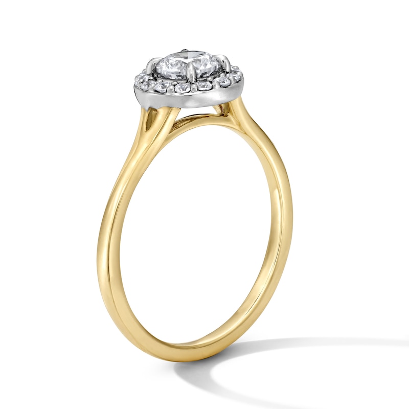 Main Image 5 of 0.60 CT. T.W. Canadian Certified Halo Diamond Engagement Ring in 14K Two-Tone Gold (I/I1)