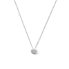 Thumbnail Image 1 of 0.50 CT. T.W. Certified Lab-Grown Diamond Bezel-Set Solitaire Necklace in Sterling Silver (F/SI2)