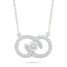 0.45 CT. T.W. Lab-Grown Diamond Infinity Necklace in Sterling Silver (I/SI2) - 18"