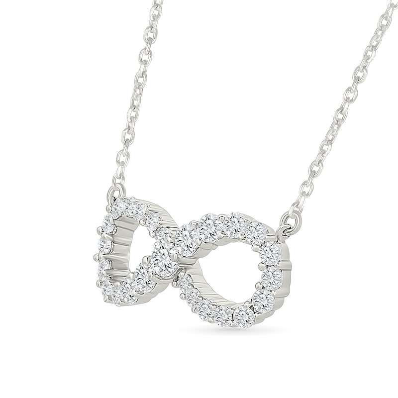 0.69 CT. T.W. Lab-Grown Diamond Graduated Infinity Necklace in Sterling Silver (I/SI2) - 18"