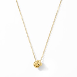 Love Knot Necklace in 14K Gold - 18"