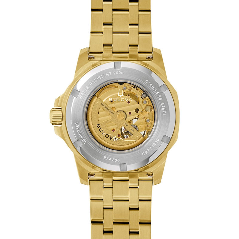 Bulova Marc Anthony Marine Star Gold-Tone IP Stainless Steel Watch with Champagne Dial (Model: 97A200)