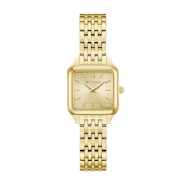 Ladies' Bulova Sutton Gold-Tone IP Stainless Steel Watch with Champagne Dial (Model: 97L191)