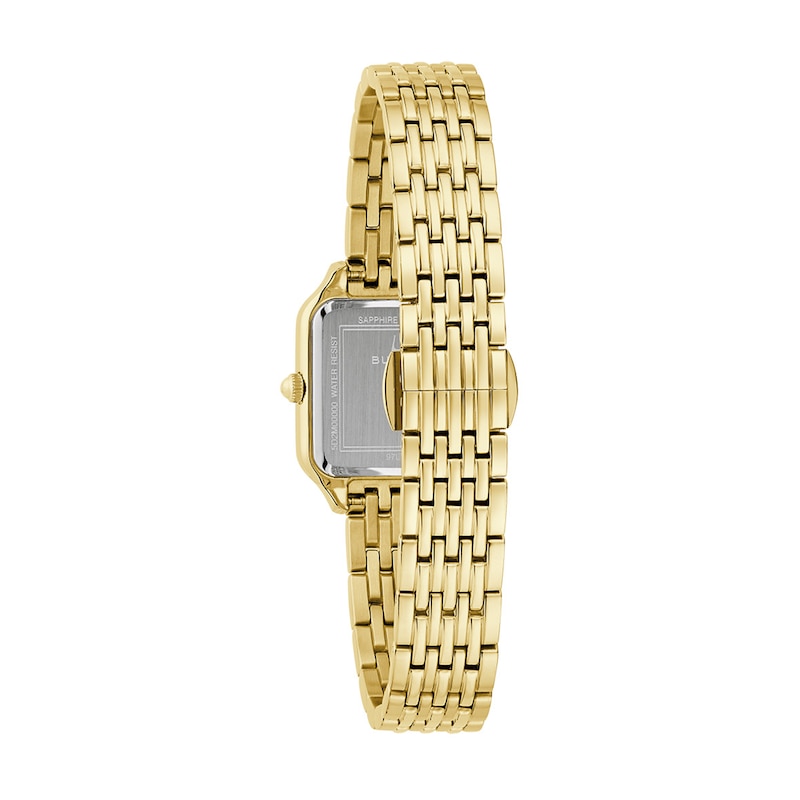 Ladies' Bulova Sutton Gold-Tone IP Stainless Steel Watch with Champagne Dial (Model: 97L191)