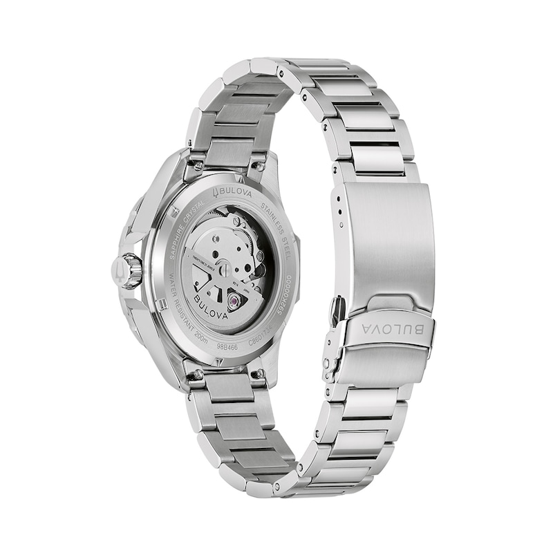 Men's Bulova Marine Star Series B Stainless Steel Watch with Blue Dial (Model: 98B466)